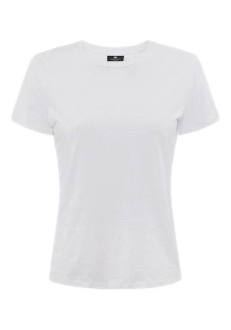 Jersey T-shirt with rhinestone logo ELISABETTA FRANCHI | sweaters | MA02641E2270